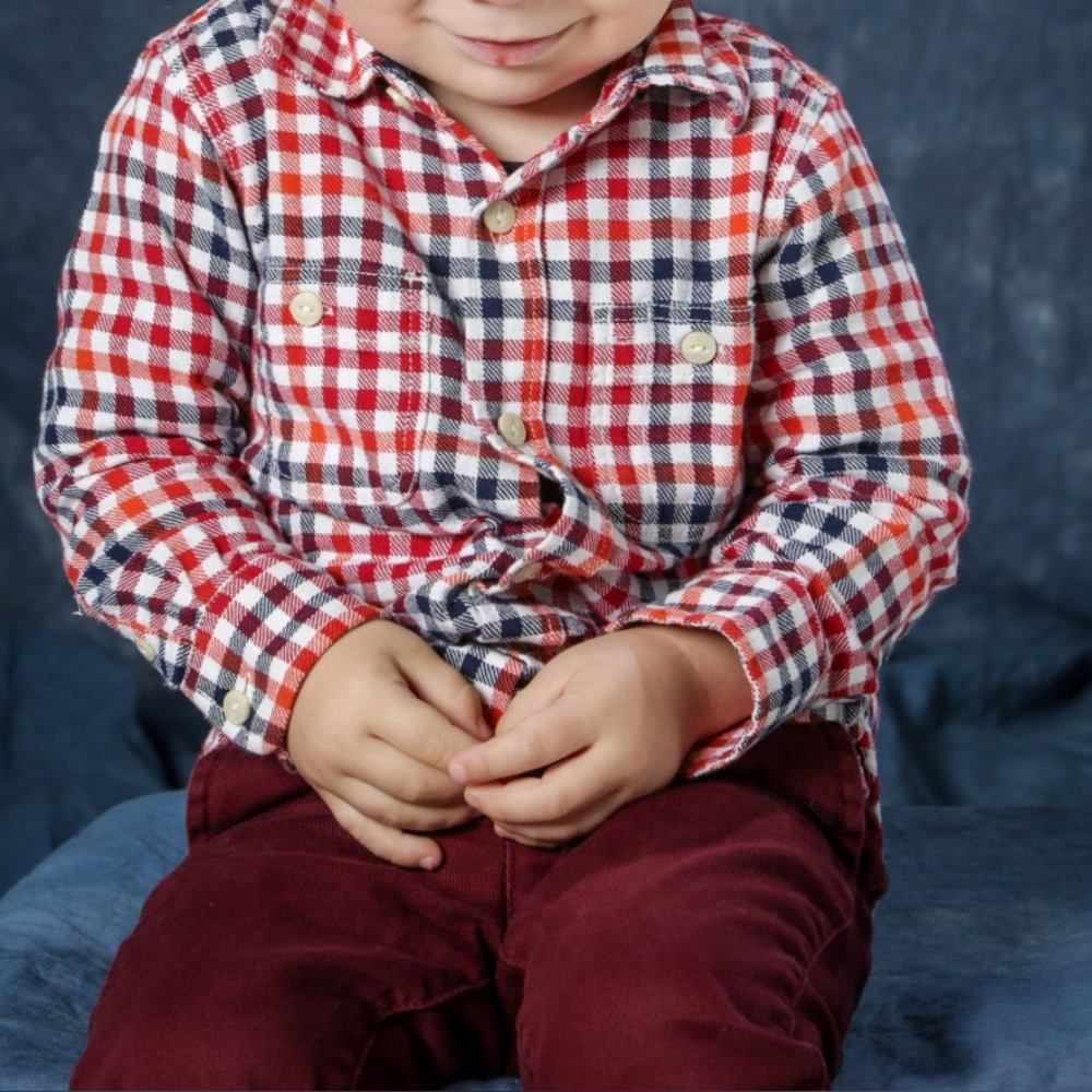 4/$20 BABY GAP 2T Flannel button down EUC